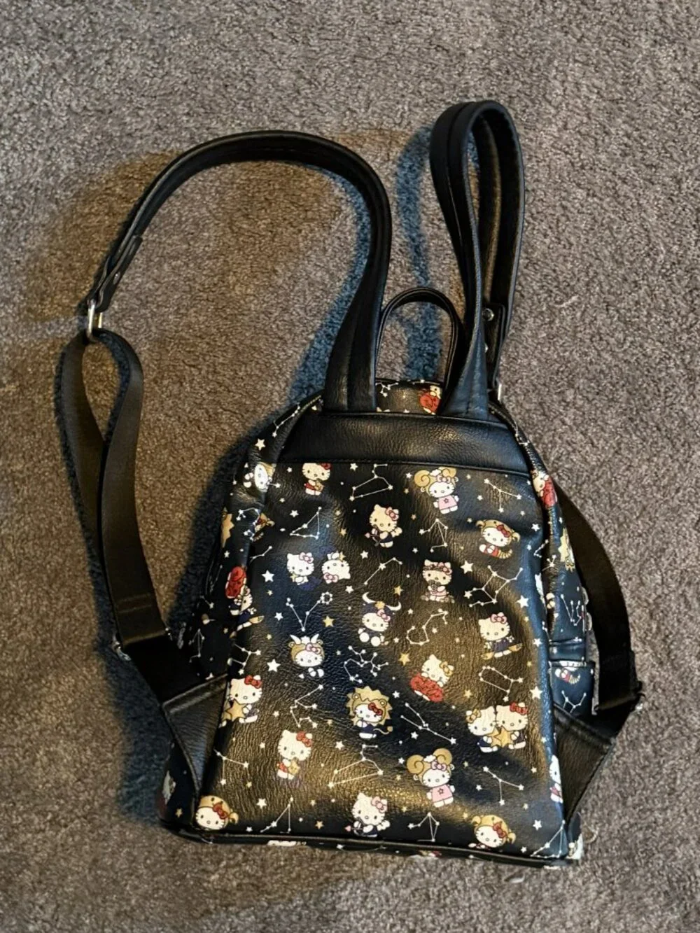 Loungefly Hello Kitty Zodiac Astrology Mini Backpack Sanrio Black Bag